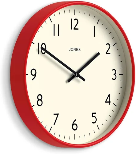 Vista 8 de JONES CLOCKS® Reloj de estudio Reloj de pared redondo moderno 12 Negro
