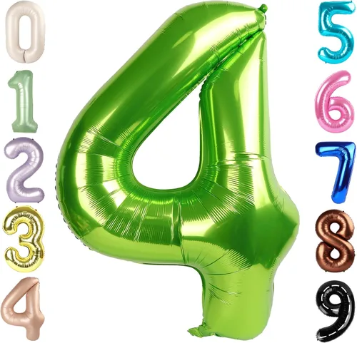 Vista 165 de Globos del números 0 de 40 pulgadas para formar los números 10, 20, 30, 40, 50, 60, 70, 80, 90, 100, para decoración de cumpleaños, bodas, eventos