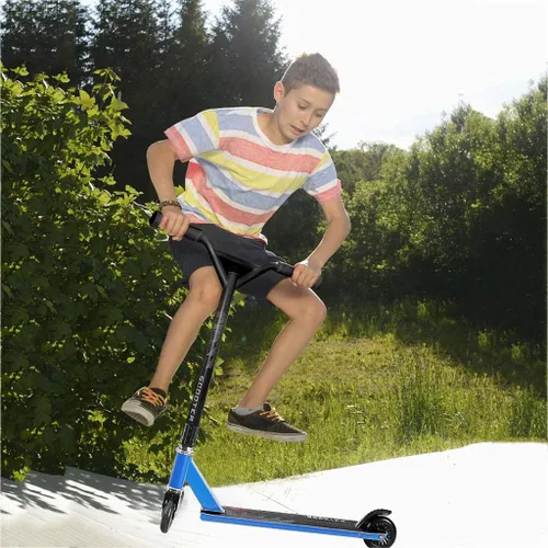 Vista 7 de Trampolines WRRAC, patinete de acrobacias completo, patinete de truco, ligero, de alto impacto, ruedas de 3.937 in, marco ligero, tanto