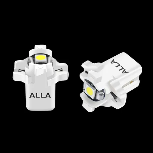 Vista 18 de Alla Lighting Bombillas LED superbrillantes B8.3D 17058 202259 2721 MF8, luces de panel de instrumentos amarillo ámbar 3030 SMD, velocímetro