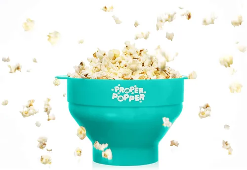 Vista 2 de The Original Proper Popper - Palomitas de maíz para microondas, máquina de palomitas de maíz, tazón plegable sin BPA y apto para lavavajillas