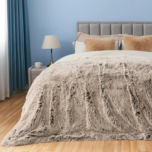 Vista 53 de GONAAP Manta de Tiro Difusa de Piel Sintética Negra Súper Suave Acogedora Felpa Difusa Peluda para Sofá Sillón Cama (Negro, Tiro(50"x60"))