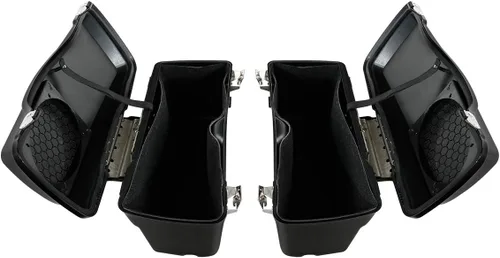 Vista 6 de TCMT Alforjas duras de 6 x 9 pulgadas, tapa de altavoz, llave y forros, inserto de alfombra para Harley Touring Modelos CVO Road Glide Road King