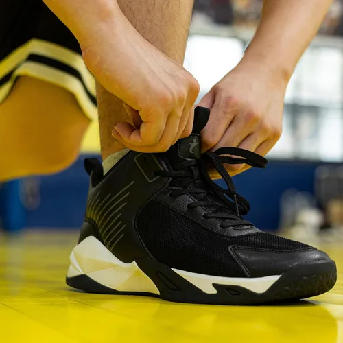 Vista 6 de Tenis de baloncesto para hombre, tenis deportivos para correr al aire libre, antideslizantes, ligeros, acolchados, tenis deportivos de entrenamiento
