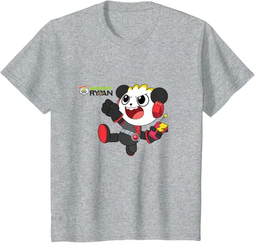 Vista 46 de Ryan's World Super Spy Combo Panda Camiseta, gris, S Asfalto
