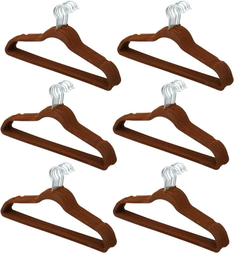Vista 9 de Perchas de terciopelo, 10 unidades (8 colores)