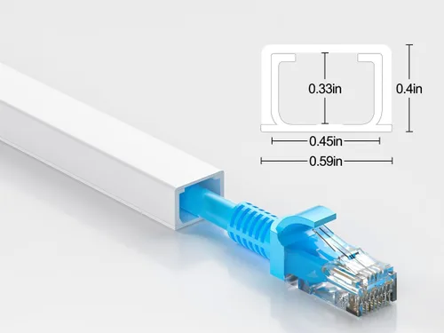 Vista 8 de Yecaye - Ocultador de cable de 250 pulgadas, corrector de cables de un solo cable, sistema de gestión de cables de pared, kit de canaleta de cable