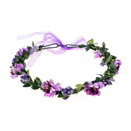 Vista 16 de Corona de flores suculentas, eucalipto, halo de boda, diadema floral, accesorio para fotos (B-blanco)