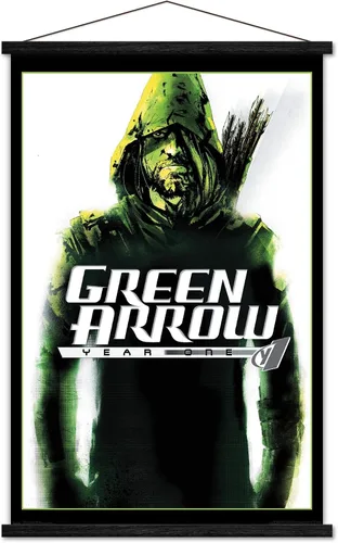 Vista 13 de Trends International DC Comics - Póster de pared con diseño de flecha verde, año uno, 14.725 x 22.375 pulgadas, versión enmarcada de madera