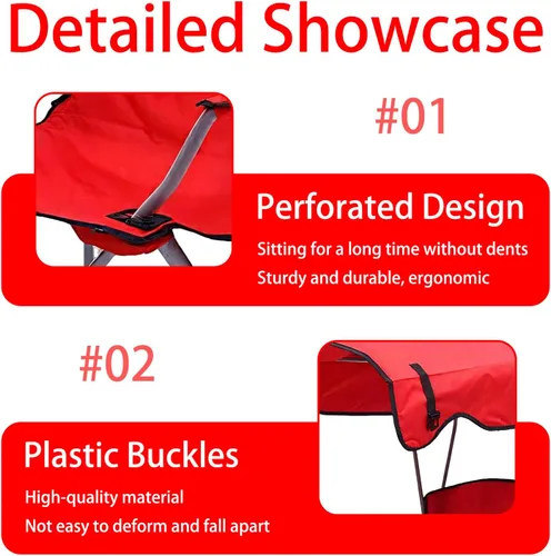 Vista 7 de Camping Folding Chair with Canopy Outdoor Portable Beach Canopy Outdoor Fishing Portable Sun Shade Folding Oxford Fabric Black 50 * 50 * 90/120CM