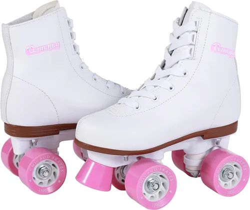 Vista 4 de Chicago Skates Girls Rink Roller Skate - White Youth Quad Skates