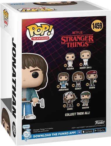 Vista 3 de POP Stranger Things - Figura de vinilo Funko de Jonathan Byers con club de golf (incluye funda protectora de caja compatible), multicolor, 3.75