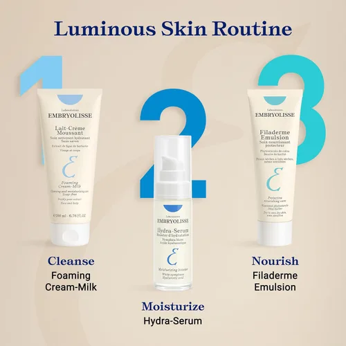 Vista 6 de Embryolisse Filaderme - Hidratante facial en emulsión, reparación intensiva para piel seca, con aloe vera y manteca de karité, 2.54 onzas líquidas