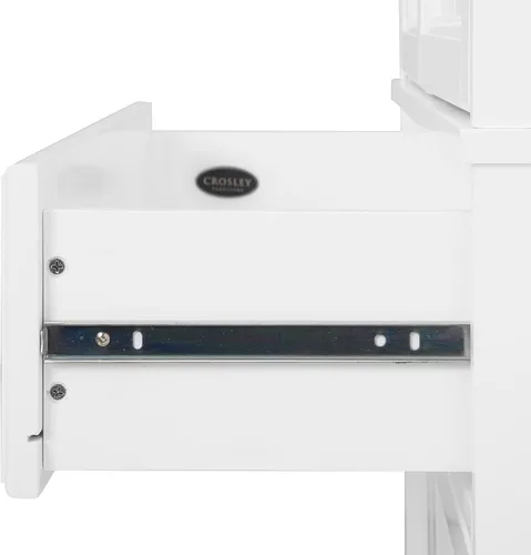 Vista 14 de Crosley Furniture Shoreline Coastal - Armario de almacenamiento para despensa con estantes, cocina, comedor o lavandería, color blanco
