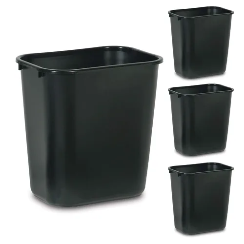 Vista 18 de Rubbermaid Commercial Products - Basurero de escritorio de resina plástica Azul