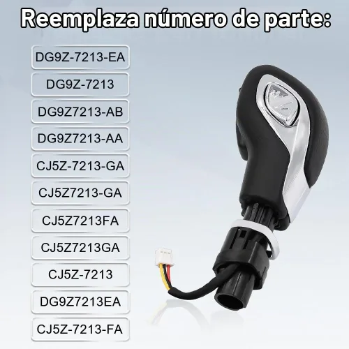 Vista 7 de Pomo de palanca de cambios automático con botón compatible con Ford Escape Cromo