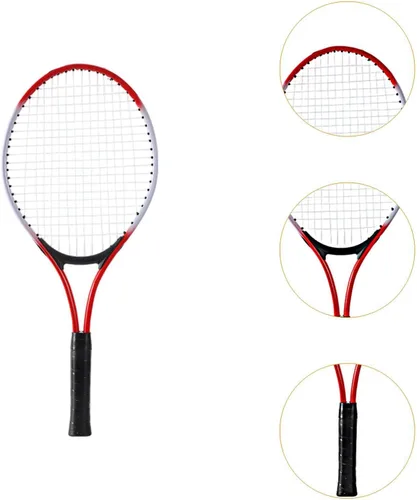 Vista 2 de Solo raqueta de tenis, equipo de tenis, agarre antideslizante, cuerdas de nailon de alta resistencia, profesional para parque, patio trasero