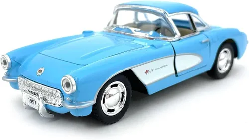 Vista 5 de KiNSMART - 1957 Chevy Corvette Escala 1:34 5" Die Cast Metal Modelo Classic Car Toy