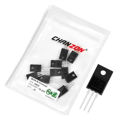 Vista 36 de Chanzon 2N60 TO-220AB NMOS MOS N-Channel Power MOSFET Transistor, alto voltaje y corriente nominal, (paquete de 10 unidades)