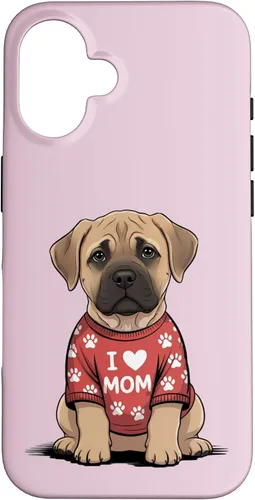 Vista 32 de Womens I Love Mom Bullmastiff Dog Mother's Day Mastiff Mom Case for iPhone 17