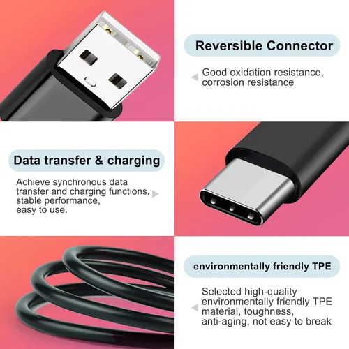 Vista 3 de Love your yy Cable de carga micro USB C para Raycon E25 Pro/E50/E55/E85, Raycon The Gaming/Fitness/Everyday/Work Earbuds, TOZO T12 NC9, cable