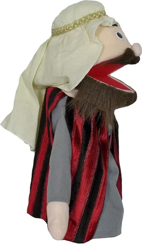 Vista 3 de Marioneta de hombre rico de la Biblia de 18 pulgadas, cabello castaño