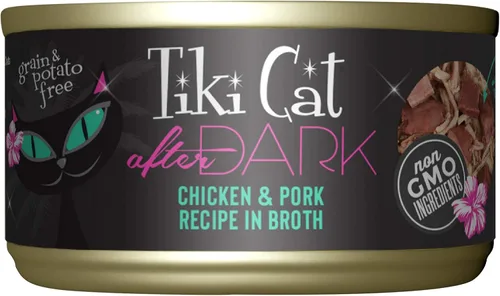 Vista 11 de Tiki Cat After Dark - Alimento húmedo para gatos, pollo y pato, latas