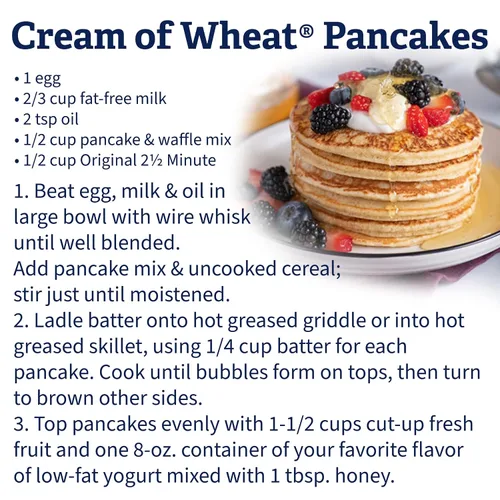 Vista 6 de Cream of Wheat Cereal Original para Cocina en Estufa, Tiempo de Cocción de 2 1/2 Minutos, 12 Onzas