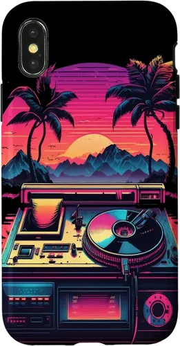 Vista 5 de AV Technician Turntable Audio Sound Record Vinyl Synthwave Case for iPhone 15 Plus