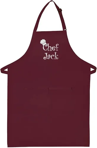 Vista 11 de Hecho en los EE. UU. Delantal Premium Bordado Personalizado para Adultos para Hombres Mujeres Día del Padre Día de la Madre Cocina Barbacoa Parrilla