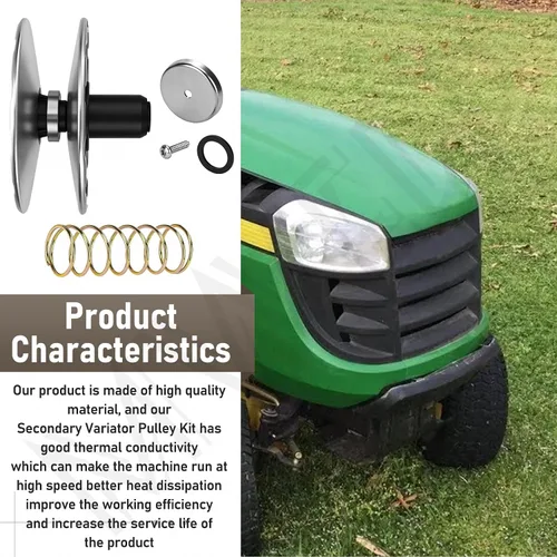 Vista 6 de MIA12482 Kit de polea variadora de transmisión secundaria compatible con cortacésped Jo-hn Deere y tractor de jardín, compatible con D105 E100 X105