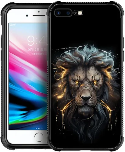 Vista 54 de DJSOK Funda compatible con iPhone 7/8/SE2, funda de ciervo de oro negro para iPhone 7, para niños y niñas, a prueba de golpes, resistente a