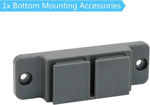 Vista 4 de KISKIZ Kit de piezas de repuesto para puerta de bebé retráctil extra ancha (gris) Juego completo de accesorios de montaje en pared, accesorios