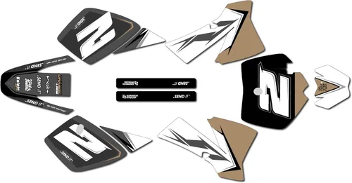 Vista 4 de Graphics Kit for KTM 50SX Mini SX50 (2002-2008) Razor Series Cyan 9 Mil - Easy Go - Dirt Pit Bike Motorcycle Stickers, Dirtbike Racing Automotive