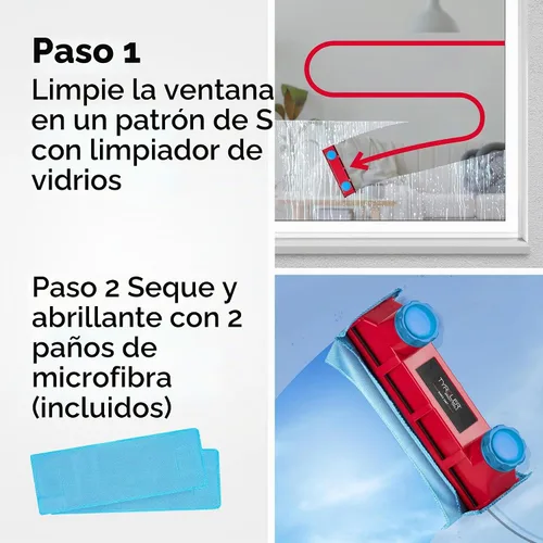 Vista 4 de Tyroler - Herramienta magnética para limpiar ventanas El limpiador de ventanas exteriores de doble cara Glider D-3 AFC se adapta a ventanas de 0.1