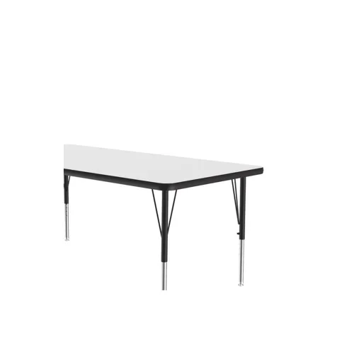 Vista 4 de Correll - Tabla rectangular de 30 x 48 pulgadas, para aula de borrado en seco, mesa de actividades, altura ajustable, laminado de alta presión