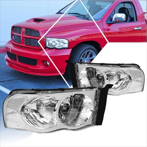 Vista 10 de PM PERFORMOTOR Conjunto de faros Compatible con Dodge Ram 1500 2002 2003 2004 2005/Dodge Ram 2500 3500 2003 2004 2005 2 piezas de lámparas