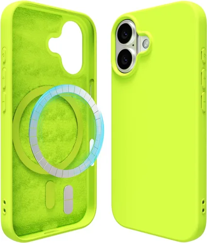Vista 206 de oakxco Funda de silicona para iPhone 12 Pro Max, magnética, compatible con carga inalámbrica Magsafe, cubierta protectora de goma suave y delgada