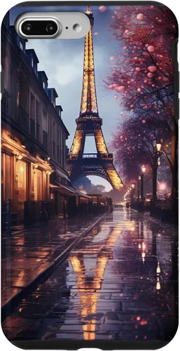 Vista 11 de iPhone 11 Escénica Torre Eiffel París Francia por la noche Bokeh Majestic Case