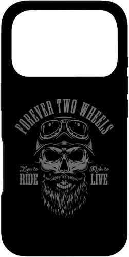 Vista 30 de Forever Two Wheels Biker Skull with Beard Motorcycle Design - Carcasa para iPhone 17