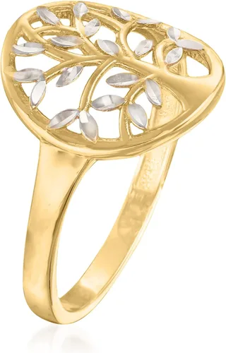 Vista 3 de Ross-Simons 14kt 2-Tone Gold Cut-Out Tree Of Life Ring
