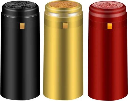 Vista 9 de Cápsulas termorretráctiles de PVC, 120 unidades de fundas retráctiles de vino negro mate, tapas transparentes para botellas de corchos, cápsulas