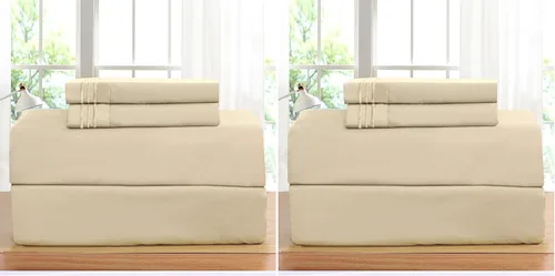 Vista 30 de Elegant Comfort Juego de sábanas de lujo en Amazon 1500 Premier resistente a las arrugas, la decoloración y las manchas, juego de sábanas de 4