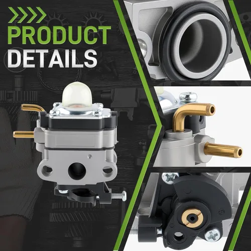 Vista 2 de 753-06258 Carburador para Craftsman MTD 316.794011 Soplador para Homelite UT33650 UT33650B para Cub Cadet Tiller para Ryobi RBC430SBSB Desbrozadora