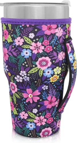 Vista 82 de Fundas Aislantes de Neopreno Portavasos con Asa para Vasos Tumbler de 20oz, Funda Reutilizable para Café Helado Para Tazas de Café de 30oz - 32oz