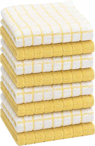 Vista 11 de Bumble - Toallas de cocina y paños de cocina (8 unidades) Toallas de cocina 100% algodón 12 x 12 pulgadas 405 GSM Trapos suaves, altamente