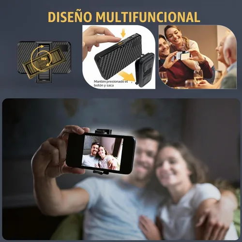 Vista 3 de MACTREM 168 luces LED para selfie para iPhone, clip de luz portátil para teléfono, 3000 mAh, 3 modos de iluminación recargable Alix Earle