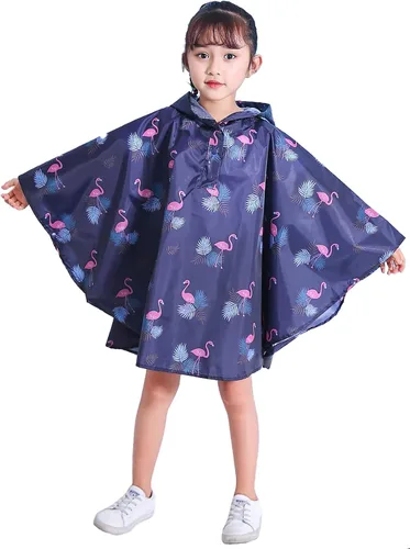Vista 4 de Spmor Chaqueta de lluvia con capucha para niños