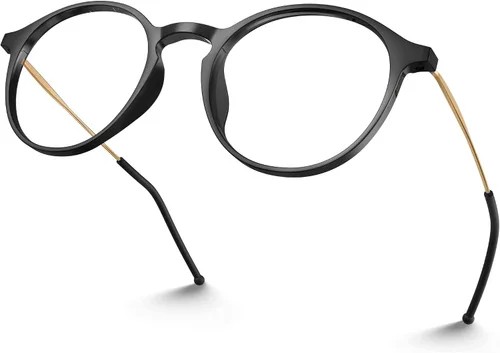 Vista 9 de VISOONE Round Lightweight Blue Light Blocking Glasses Women Men Fashion Cute Thin Eyewear Niko