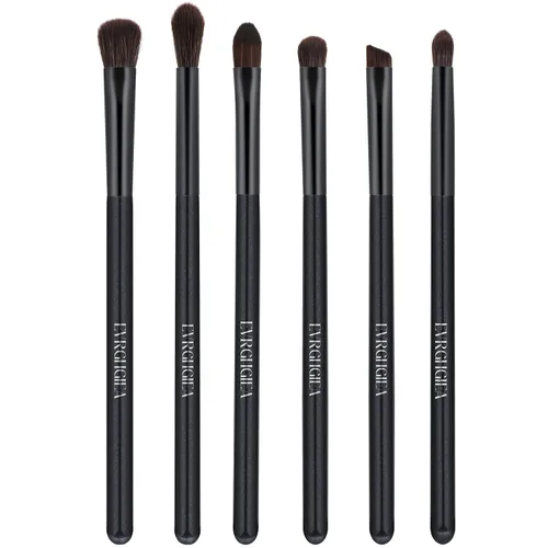 Vista 12 de Juego de brochas de maquillaje de ojos, 6 brochas de maquillaje profesionales para sombra de ojos para corrector de cejas, delineador de ojos Rosa